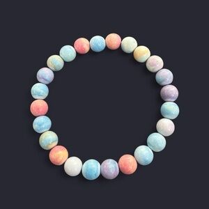 Rainbow Jasper Gemstone Bead Bracelet 8mm